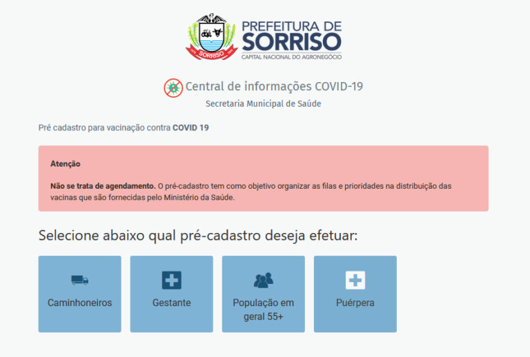 Sorriso abre cadastro de vacinação contra Covid-19 para caminhoneiros