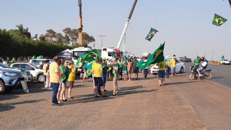 Sorriso:  Inicia às manifestações de 7 de Setembro na BR-163, veja onde está ocorrendo no MT