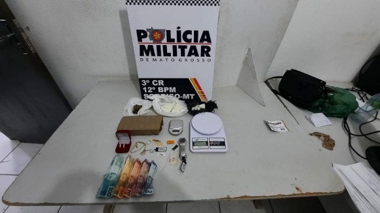 Sorriso: Dupla é presa pela Polícia Militar com drogas e produtos furtados