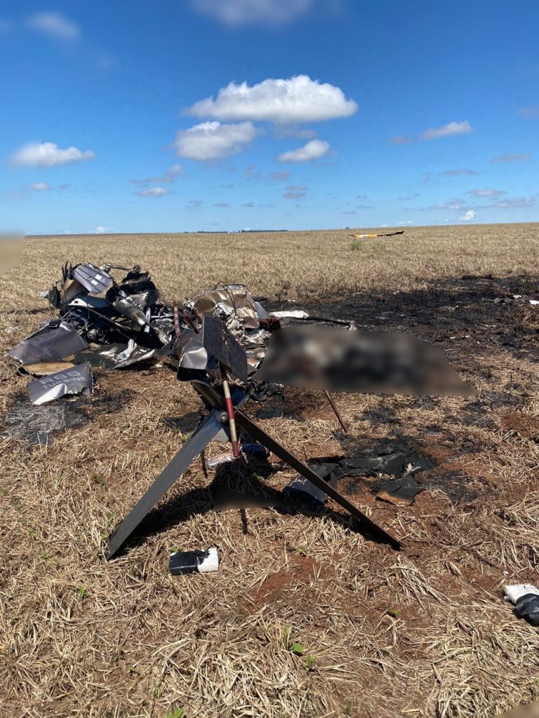 Queda de helicóptero na fronteira com o Paraguai deixa 2 mortos