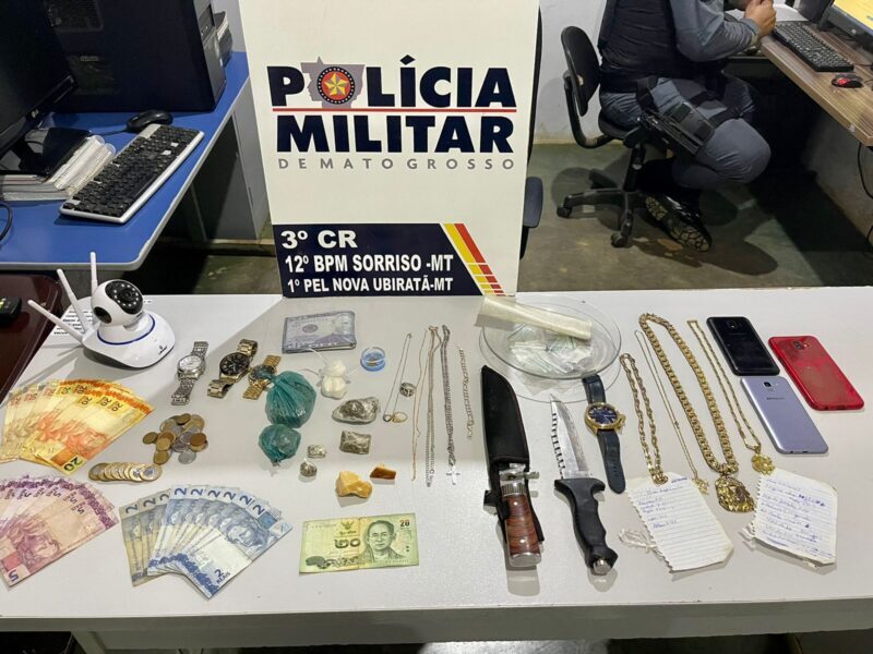 Polícia estoura ‘boca de fumo’ e apreende drogas em Nova Ubiratã; VEJA O VÍDEO