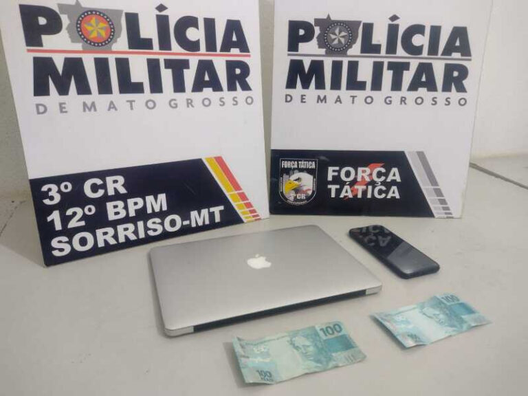 Sorriso: Polícia prende homem suspeito de furtar “macbook” e tentar vender à proprietária 