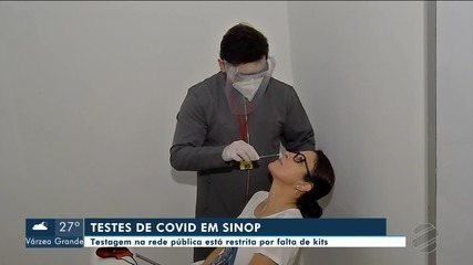 Testes de Covid estão restritos a pacientes com sintomas mais graves por falta de kits em Sinop