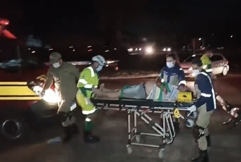 Motociclista é socorrido em estado grave depois de acidente em Sinop