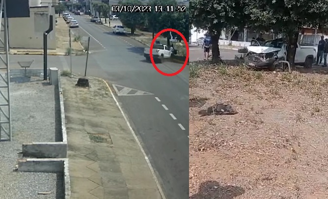 Motociclista é arremessado após colisão violenta na região central de Sorriso