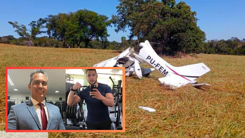 Vídeo mostra momento da queda de avião em Mato Grosso; duas pessoas morreram