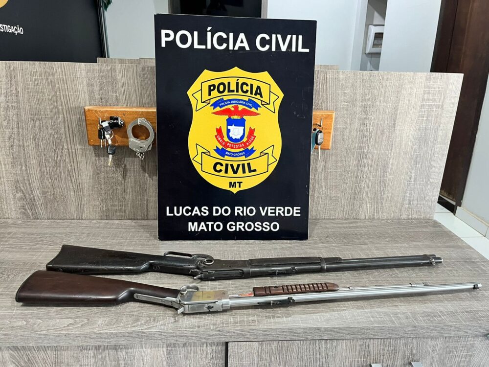 Homem que agredia mulher em Lucas do Rio Verde é preso com duas armas de fogo