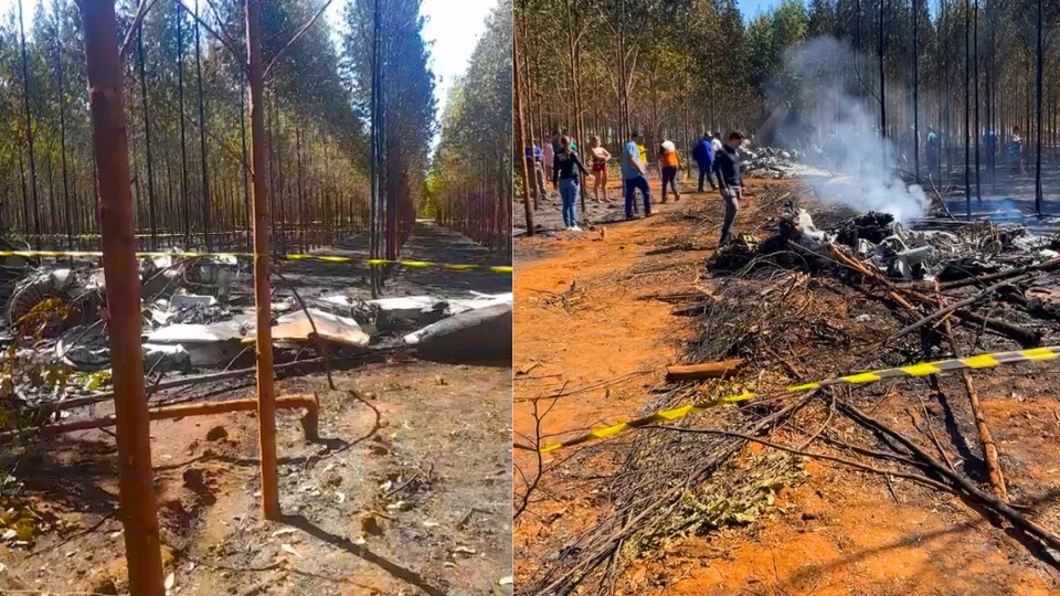 Passageiros morrem carbonizados em queda de avião em Matupá