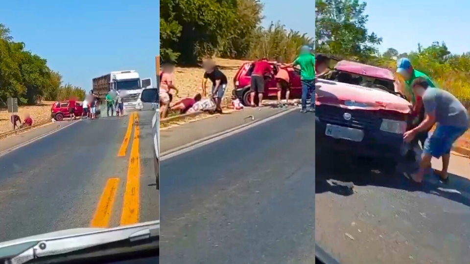 Acidente com carro e carreta deixa dois feridos na BR-163 entre Sinop e Sorriso