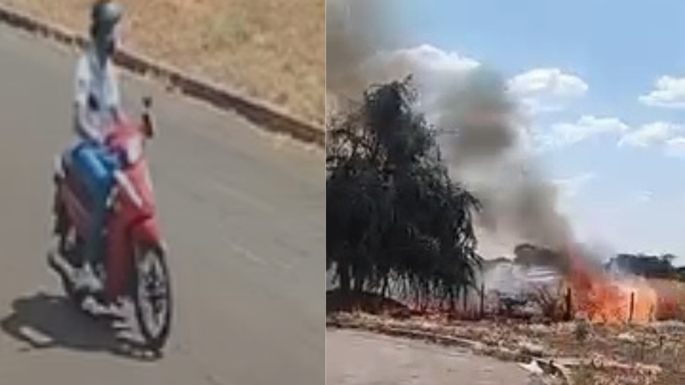 Polícia Civil busca homem flagrado ateando fogo em terreno em Sorriso