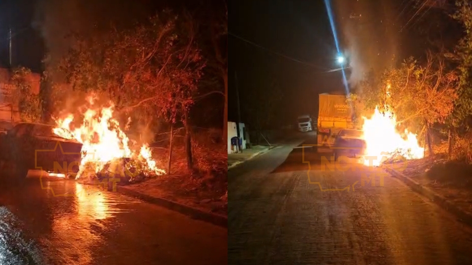 Incêndio destrói carro em Sorriso após fogo começar em bag com lixo