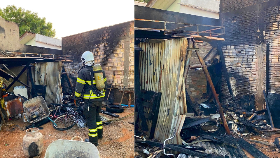 Incêndio atinge casa em Sorriso e vizinhos controlam as chamas