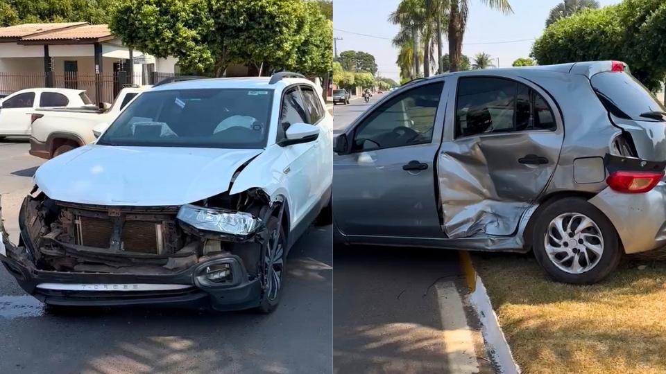 Veículos colidem em cruzamento de Sorriso