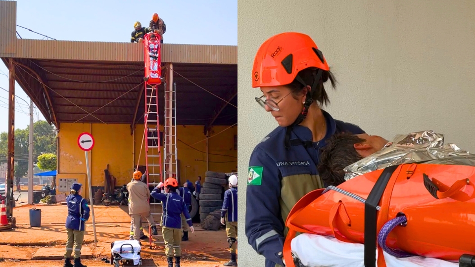 Pintor é socorrido pelos bombeiros após levar choque elétrico em Sorriso