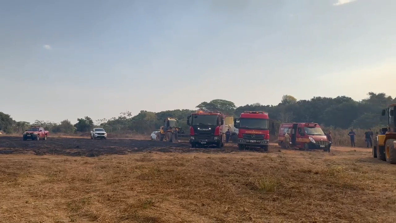 Incêndio em Sorriso atinge grande área urbana e mobiliza equipes de combate