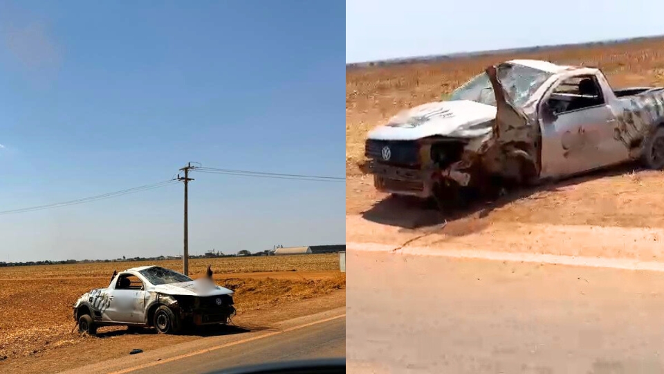 Motorista dorme ao volante e capota veículo na MT-242 em Ipiranga do Norte