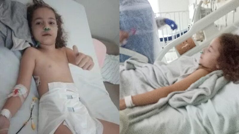 Família de Sorriso cria vaquinha para pagar UTI, que custa R$ 20 mil por dia, para tratar pneumonia de menina de 7 anos