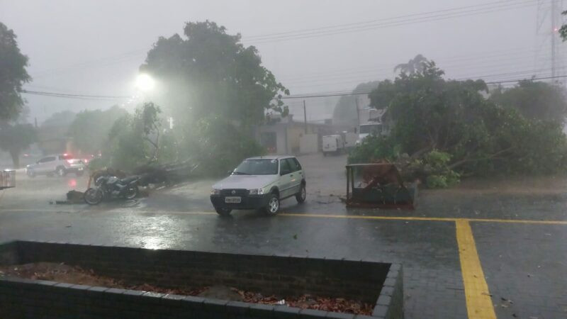 Chuva com ventos fortes e granizo causa estragos em Alta Floresta