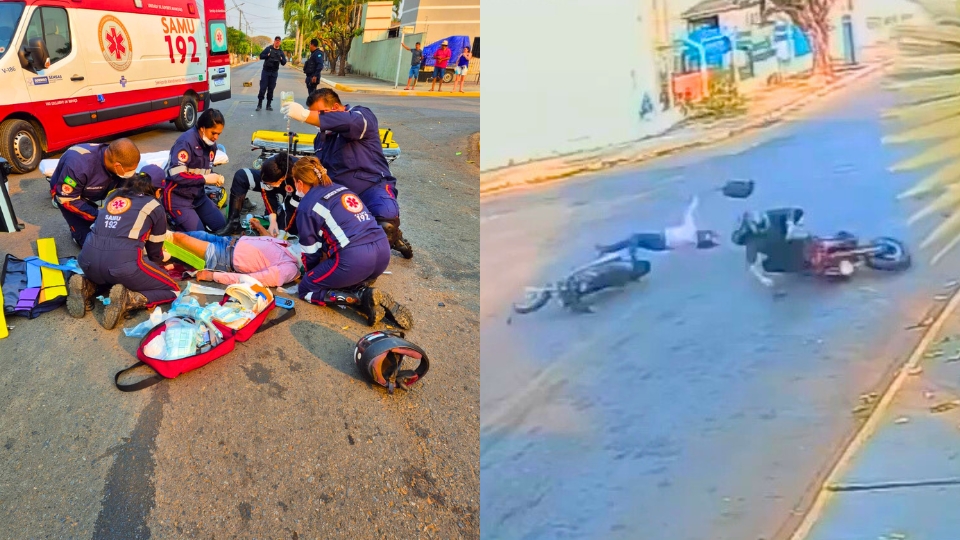 Homem é socorrido em estado grave após colisão violenta em cruzamento de Sorriso