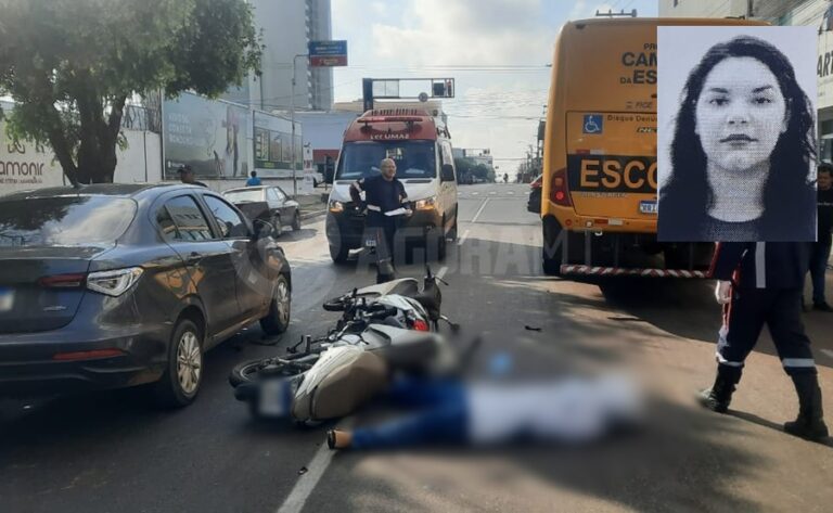 Motociclista tem cabeça esmagada após ser atropelada por ônibus escolar em MT