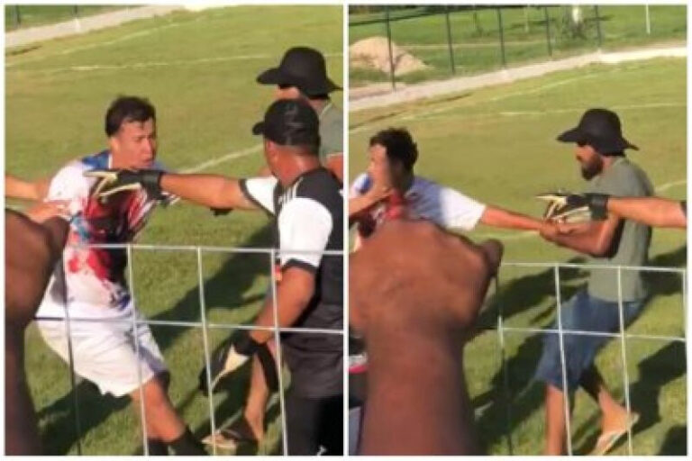 Jogador é esfaqueado no pescoço durante partida de futebol em MT; veja o vídeo