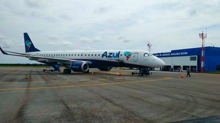 Azul terá novo voo entre Sorriso (MT) e Belo Horizonte (MG), a partir de dezembro, com opções de conexão para RJ e SP