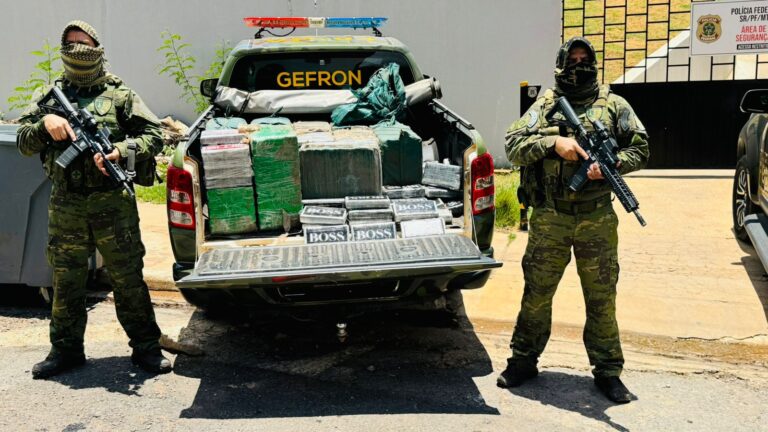 Operação integrada da PF e Gefron leva à apreensão de 552 kg de cocaína em MT